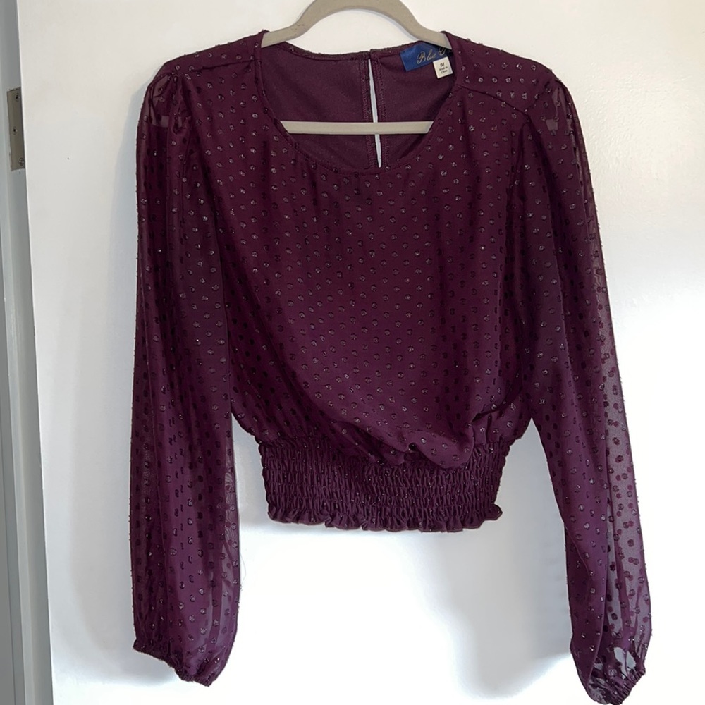 Purple Polkadot Blouse